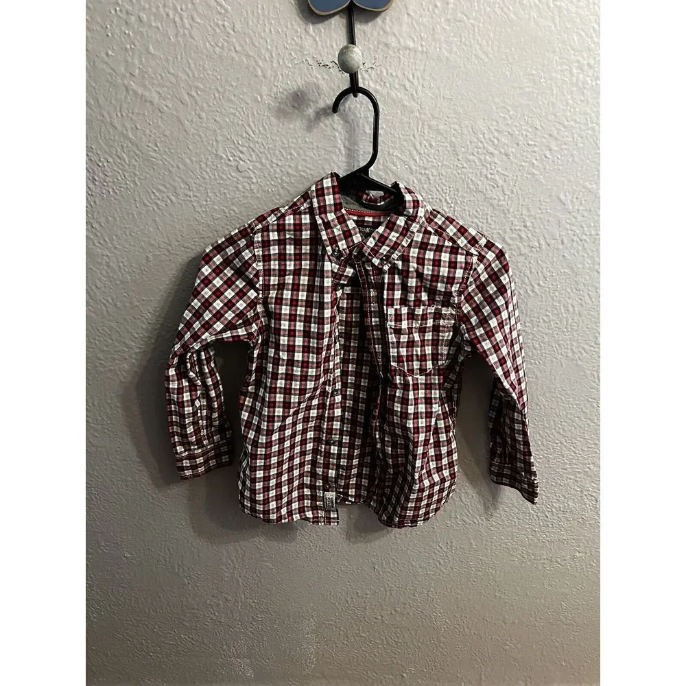 Boys Oshkosh b gosh long‎ sleeve button up shirt size 8